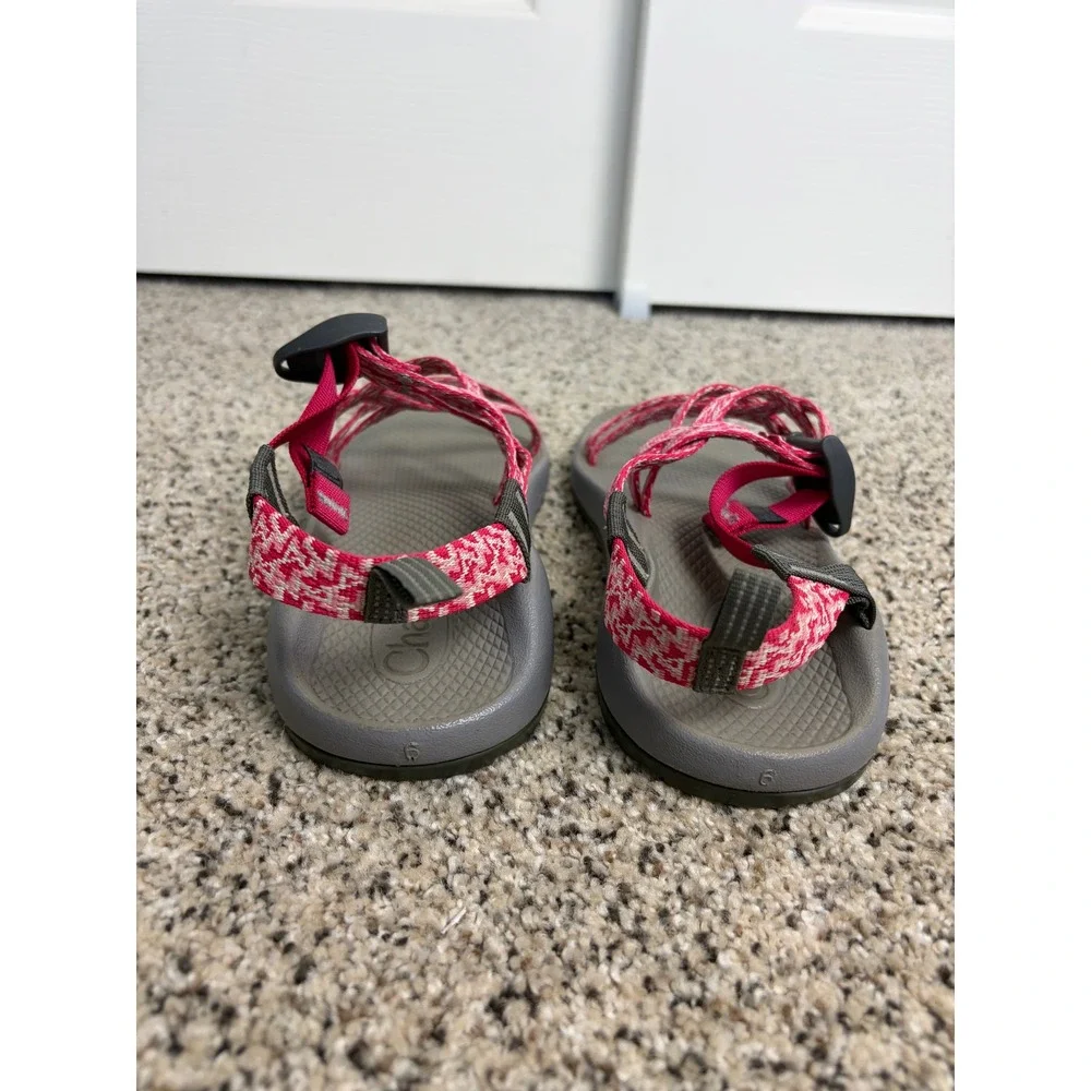 Chaco Sandals Kids Size 6 Z/1 Ecotread Adjustable Straps Pink Grey